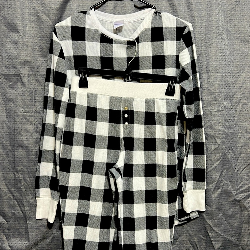 Stars above checkered pajamas. Super comfy, size small sold at kohls
